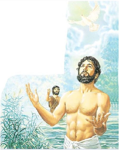 Marcos 1 10 Jesus es bautizado y el Espiritu Santo en forma corporal como una paloma desciende sobre el